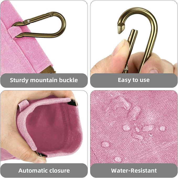 1 Pcs Pocket Pet Training Pouch,Dog Treat Pouch (Pink) | For Portable Pet Dog Walking Bag, Travel or Outdoor Use - Image 5