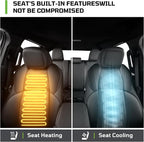 Car Seat Covers Fit for Toyota Tacoma 2024-2026 Double/Crew Cab,Black | Custom Faux Leather Full Set,Waterproof & Wear-Resistant Seat Cover,Fits Tacoma 4th Gen SR,SR5,TRD Sport,TRD Off-Road,Limited - Image 3