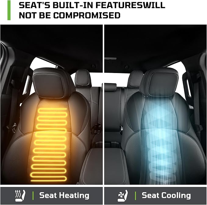 Car Seat Covers Fit for Toyota Tacoma 2024-2026 Double/Crew Cab,Black | Custom Faux Leather Full Set,Waterproof & Wear-Resistant Seat Cover,Fits Tacoma 4th Gen SR,SR5,TRD Sport,TRD Off-Road,Limited - Image 3
