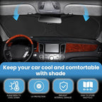 Windshield Sun Shade for Chrysler 300 300C 2011-2023 2024 2025 Sun Visor | Foldable Front Window Shield Cover Sun Protector Car Accessories Block UV Rays Heat - Image 3
