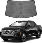Proadsy Custom Fit 2022-2026 Hyundai Santa Cruz Car Windshield Sun Shade | Ice Crystal Micro-Refraction Blocks 99% UV, Drops Cabin Temp 54°F. Foldable Full Coverage for Summer Parking/Camping Privacy by Proadsy