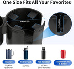 Car Cup Holder Expander W/Offset Adapter, 2-in-1 Cup Holder Extender for Large Bottles up to 4.3", Adjustable Base Fits Stanley, Hydro Flask, Yeti, Universal Car Cup Holder for Most Vehicles - Image 2