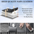 Coverado Car Seat Covers, Seat Covers for Cars, Waterproof Leather Auto Seat Protectors, Leather Car Seat Cushion, Car Interiors Accessories Universal Fit for Most Cars - Image 5