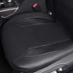 Flying Banner car seat Covers Protects Water Proof Faux Leather Carbon Fiber Front and Rear Bench (Black Black, Full Set - 9PCS) - Image 6