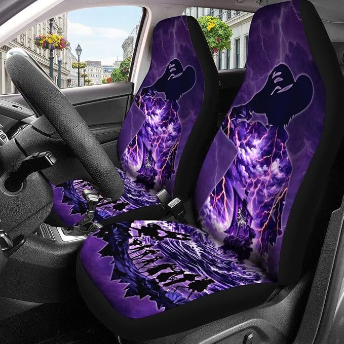 GENANY Epic Sea Car Seat Covers Set of 2, Horror Breathable Front Seat Covers for Truck Sedan SUV, Couple Car Accessories, Horror Gift for Women Men - Image 3
