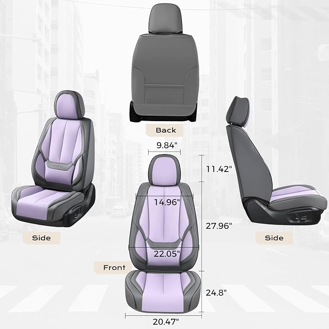 Coverado Car Seat Covers, Seat Covers for Cars, Waterproof Leather Auto Seat Protectors, Leather Car Seat Cushion, Car Interiors Accessories Universal Fit for Most Cars - Image 4