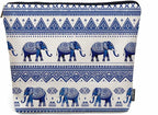 Elephant Cosmetic Bags For Women, Ethnic Geometric Elephant Roomy Makeup Bag Toiletry Bag Accessories Organizer Storage Bags Makeup Pouch For Travel Business Gym Camping Bathroom, Blue by Unknown