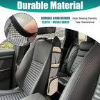 2PCS Car Seat Storage Hanging Bag, Car Seat Side Organizer, Multifunctional Cars Mesh Net Pocket, Multi-Pocket Seats Side Storage Interior Accessories Universal for Car SUV (Ivory White, 2PCS) - Image 3