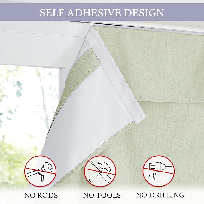 RYB HOME Classroom Door Window Cover, 100% Blackout Shades for Classroom Windows and Doors Cover Lockdown Shades Blocks Views, W 8 x L 36 inch, Light Sage, 1 Panel - Image 3