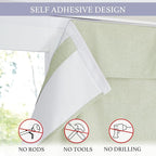 RYB HOME Classroom Door Window Cover, 100% Blackout Shades for Classroom Windows and Doors Cover Lockdown Shades Blocks Views, W 8 x L 36 inch, Light Sage, 1 Panel - Image 3