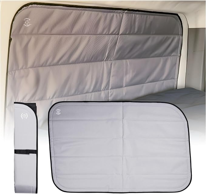 Living in a Bubble Insulated Blackout Mid Left Side Window Cover for Mercedes Sprinter Van Year 2007-2026 144" Length MWB, NCV3 & VS30 (Bare Metal Frame) by LivinginaBubble