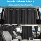 ZATOOTO Car Divider Curtain 5.25 ft * 3.48 ft,Soft Suede for Durable | Car Privacy Curtains with Pole Backseat Blackout Curtain，For Camping Travel and Breaks, Lengths Adjustable for Most Cars - Image 4
