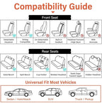 Coverado Leather Seat Covers, Car Seat Covers Full Set, Waterproof Faux Leather Seat Cover, Car Seat Protectors 5 Seats, Automotive Seat Covers Universal Fit for Most Cars SUV Trucks, Gray - Image 8