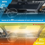 CLIM ART Windshield Sun Shade for Ford Fusion 2013-2020, Custom-Fit Foldable Car Sunshade, Vehicle Sun Protector, Front Auto Windshield Cover, Car Accessories - WS5032 - Image 2