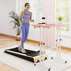 SIDUCAL Mobile Stand Up Desk with USB Ports and Outlets, Adjustable Laptop Desk on Wheels, Home Office Workstation, Rolling Laptop Cart for Standing or Sitting, 31.5" x 23.6"Pink - Image 4