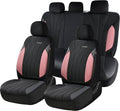 Coverado Seat Covers 5 Seats, Luxury Car Seat Covers Full Set, Automotive Car Protectors, Pink Driver Seat Covers, Car Accessories Universal Fit for SUVs, Trucks, Sedans by COVERADOAUTO