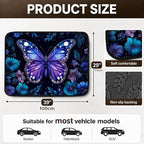 Car Trunk Mat for SUV, 29"x39" Cute Purple Butterfly Cargo Liner Protector | All Weather Universal Cargo Liners for Dogs, Car Accessory for SUVs/Sedan/Wagons, Durable Non-Slip Washable Rear Cargo Mat - Image 2