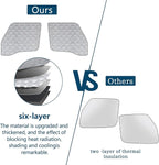 2 Pcs Side Window Sun Shade for International LT MV 18-26 | Fits Lonestar Semi Truck Day Cab & Sleeper, 6-Layer 210T Reflective Heat Blocker, Blackout Privacy Cover, Foldable - Image 6