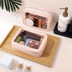Hsei 6 Pcs Clear Makeup Bags Diaper Bag Organizer Travel Toiletry Bags with Zipper Clear Cosmetic Organizer Car Storage Pouch Bridesmaid Gift for Women Beach Vacation (Skin Tone) - Image 4