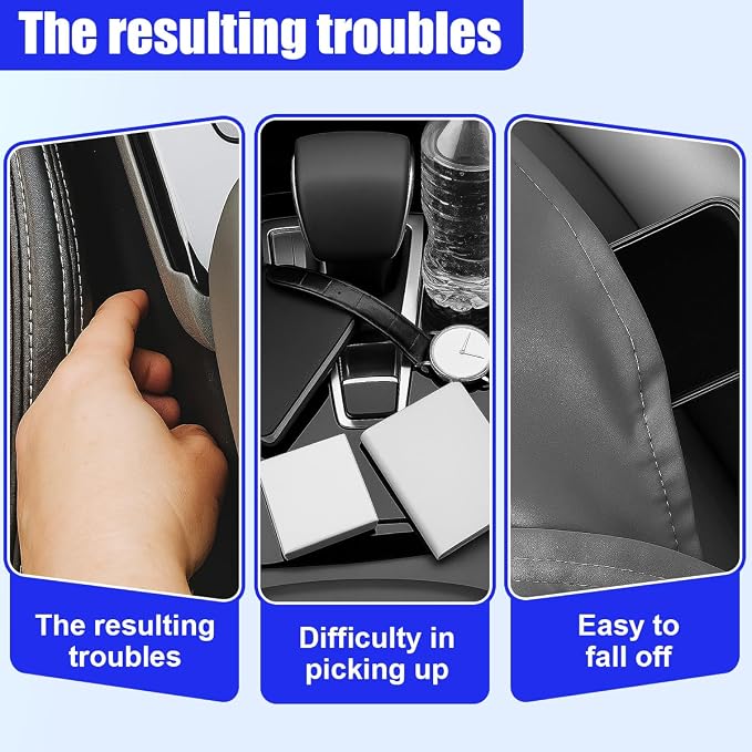YoRise Car Cup Holder, PU Leather Automotive Cup Drink Holder, Car Seat Gap Filler Storage Box, Multifunctional Front Seat Organizer, Cell Mobile Phone Holder, Coin Bucket (Black) - Image 4