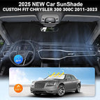 Windshield Sun Shade for Chrysler 300 300C 2011-2023 2024 2025 Sun Visor | Foldable Front Window Shield Cover Sun Protector Car Accessories Block UV Rays Heat - Image 4
