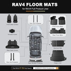 Floor Mats for Toyota RAV4 Hybrid 2026, Cargo Mat & Seat Back Mat (NO PHEV) | Fit Trunk without Subwoofer, Custom Fit Floor Liners with Door Sills Protector All-weather Trunk Mat 2026 RAV4 Accessories - Image 9