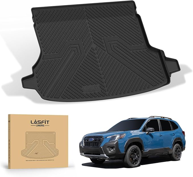 LASFIT Cargo Mat for Subaru Forester 2024 2023 2022 2021 2020 2019 | All Weather Custom Fit Anti-Slip Pet Friendly Easy Clean TPE Trunk Mat Cargo Tray Liner Accessories, Black - Image 9