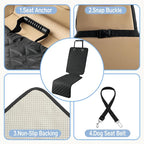 Dog Car Seat Extender with Seat Cover, Front & Back Seat Extender with Storage, Car Organizer for Large Dogs up to 120lbs - Image 7