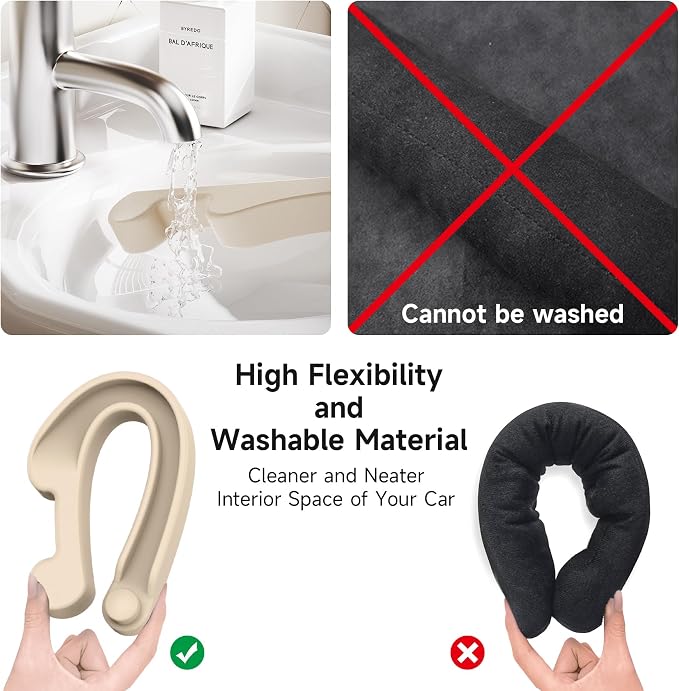 Givifive Car Seat Gap Filler Organizer 2Pack Soft Foam 3IN1 Multifunctional | Seat Side Gap Filler Strip with Slot & Hook Universal Fit Car SUV Truck Fill The Gap Between Seat & Console (Standard Beige) - Image 8
