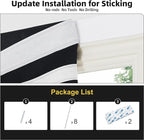 NICETOWN Black Magnetic Blackout No Drill French Door Curtain for Window | Thermal Insulated Short Curtain Blinds, Tie Up Roman Shade, Front Sidelight Curtains for Window Glass 24" W x 48" L, 1 Panel - Image 2