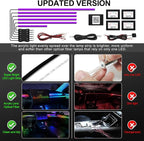 Acrylic Interior Car LED Strip Light with Wireless APP, RGB 6 in 1 with 175 inches 593 LEDs Fiber Optic Ambient Lighting Kits, 16 Million Colors Sound Active Function Car Neon Lights - Image 5