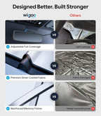 Wigoo for Honda Pilot Windshield Sunshade, Custom Fit, Keeps Interior Cool | Custom Fit, Cooling Tech Fabric, Foldable Heat-Blocking Sunshade with Storage Bag, for Honda Pilot 2016-2026 Accessories - Image 7