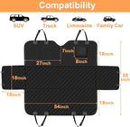 Mancro Dog Car Seat Cover, Waterproof Dog Hammock for Car, Black All | 600D Heavy Duty, Scratch-Resistant Back Seat Pet Cover for Dogs with PVE Nonslip Underside, Fits for Sedan, Trucks and SUVs - Image 5