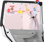Magnetic Car Window Shades for Baby 1 Pack Cartoon Sun Shade for Side Window Double Layer UV Protection No Suction Cups Required Car Curtains for Toddlers, Fits Most SUVs & Sedans (Pink) by Unknown