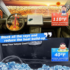 Canvcle Windshield Sun Shade for 2022-2025 2026 Nissan Frontier Accessories Thicken 6-Layer Front Window Sunshade Cover Sun Visor Protector Foldable Block UV Rays Keep Vehicle Cool - Image 2