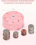 JOYTUTUS Universal Coin Holder, Large Capacity Coin Holder for Car, Portable Car Change Holder Coin Organizer, Car Trucks Accessories, Coin Sorter for Car & Wallet & Pocket,Pink - Image 4