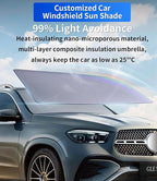 Custom-Fit for Lexus Windshield Sun Shade Umbrella, Protect Car from Sun Rays, Foldable Car Sunshade Cover with 360° Bendable Handle (for Lexus SC) - Image 4