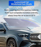 Custom-Fit for Lexus Windshield Sun Shade Umbrella, Protect Car from Sun Rays, Foldable Car Sunshade Cover with 360° Bendable Handle (for Lexus RZ) - Image 4