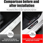 4PCS Car Door Sill Protector, Sport Carbon Fiber Anti-Slip Vehicle Door Edge Scratch Protection, Self-Adhesive Automotive Entry Guard Decoration Sticker, Universal for SUV RV Truck - Image 4