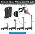 GtIiFmTe Foldable Hand Truck, Lightweight Luggage Cart for Airport Car Seat | Compact Folding dolly with Rotating swivel wheel,storage size12×15.7×4.1",300lbs Load,Upright Lock Handle with 3bungee cords - Image 3