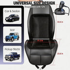 2026 Upgraded Cooling car seat Cover, Instant Cooling in 3 Seconds, 12V 3-Speed Airflow, Fits Cars, SUVs & Trucks, Breathable 3D Mesh & Premium Leather, Gift for Drivers (Black) - Image 7