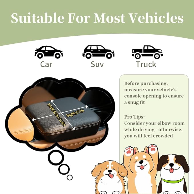 Center Console Dog Car Seat Safe Travel for Small Dogs Under 15 lbs | Detachable Washable Pet Carrier with Storage Pockets & Safety Leash,Off White - Image 8