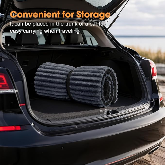 FURTIME Backseat Pet Bed Mat, Non-Slip Washable Dog Bed for Car Back Seat | Travel Pet Mat with Removable Cover, Dog Seat Covers Protector Fit for Backseat Extenders and Trucks SUVs, 54"x 24.8", Grey - Image 7