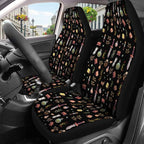 GENANY Polyhedral Dragon Car Seat Covers, 2-Piece Front Seat Set | 2-piece polyester front seat cover set, each 49.5 x 19.6 inches, with adjustable straps and hooks - Image 3