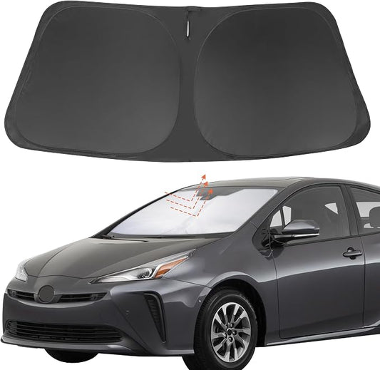Front Windshield Sun Shade Foldable Car Front Window Sun Shade Windshield Shade Custom Fit for 2016-2022 Toyota Prius Hatchback Block UV Rays Accessories Heat Keep Cooler by FannycCargoCover