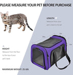 Henkelion Large Cat Carriers Dog Carrier Pet Carrier for Large Cats Dogs Puppies up to 25Lbs, Big Dog Carrier Soft Sided, Collapsible Travel Puppy Carrier - Large - Purple - Image 4