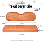 NOKINS Golf Cart Seat Covers Fits Aftermarket Standard Rear Seat Cushion | Fit for Club Car Precedent/DS/EZGO RXV/TXT/Yamaha Drive, No Stapler, Multiple Colors&Breathable (All Brown) - Image 5