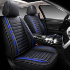 MINGBRON Leather Car Seat Covers Full Set, Universal Faux Leather Car Seat Covers 5 Seats, Automotive Seat Covers for Most Sedans SUVs Trucks, Front and Rear Seat Covers - Image 2