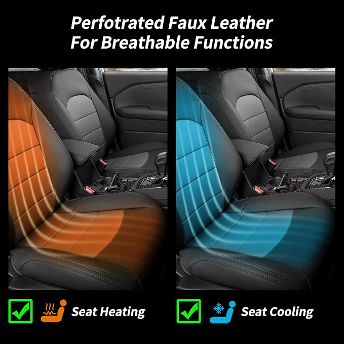 Custom Seat Covers for 2026 Subaru Forester,Rear w/Armrest,Faux Leather | Full Set Suv Seat Cushion,Easy Installation,Factory Look,Waterproof Car Seat Protector (Black/Gray) - Image 6