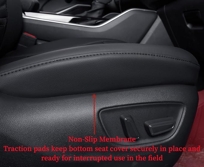 Full Set Car Seat Covers for Honda Odyssey 2011-2017,7-Seater,Faux Leather | for LX Only,2nd Row Captain Seats,Luxury Waterproof Seat Protector,Fit Like A Glove(Black) - Image 5